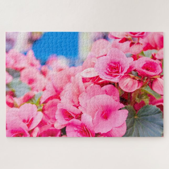 Schöne rosa Blume Puzzle (Horizontal)
