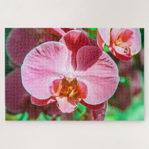 Schöne rosa Blume Puzzle