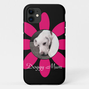Schöne rosa Blume Rahmen Niedlicher Welpenhund sch Case-Mate iPhone Hülle