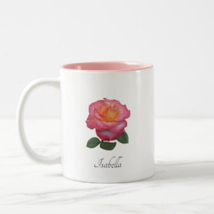 Schöne Rosa Blume Tasse