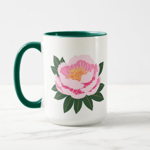 Schöne rosa Blume Tasse