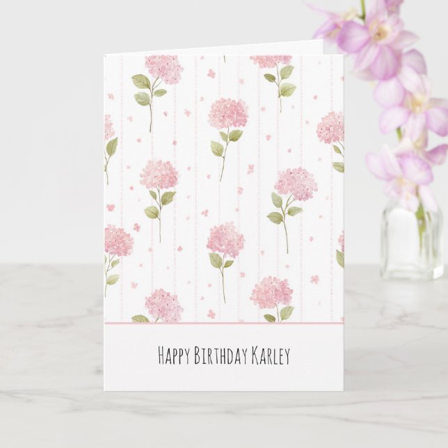 Schöne rosa Blumen Geburtstag Karte (Orchidee)