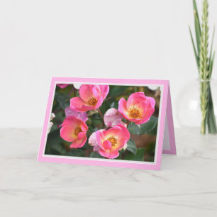 Schöne rosa Blumen Geburtstagskarte Karte