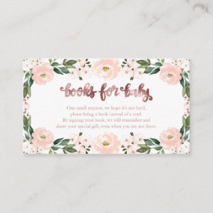 Schöne rosa Blumenduschbücher für Baby Begleitkarte