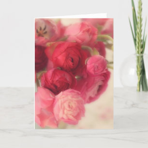Schöne rosa Blumennotecards Karte