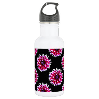 Schöne rosa Dahlienblumen-Naturmuster Trinkflasche