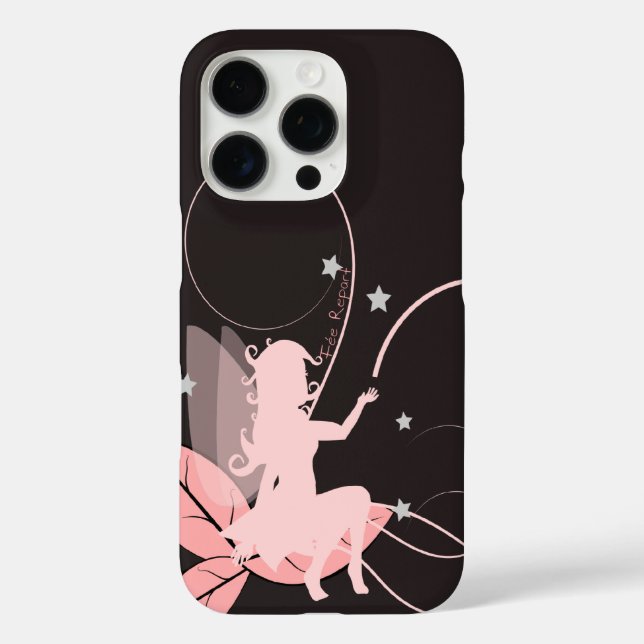 Schöne rosa Fee und Sterne Case-Mate iPhone Hülle (Rückseite)