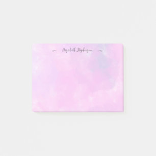 Schöne rosa feminine Wasserfarbe benutzerdefiniert Post-it Klebezettel