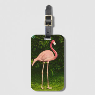 Schöne rosa Flamingo Gepäckanhänger