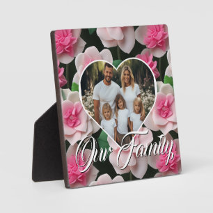 Schöne rosa florale Boho-Chic-Personalisierung 4 F Fotoplatte