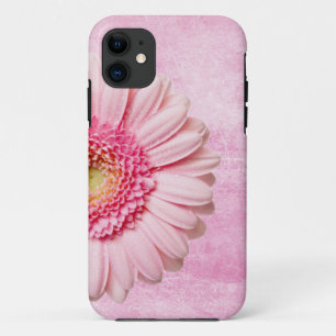 Schöne rosa Gerbera-Daisy im Vintage-Stil iPhone 11 Hülle