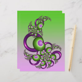 Schöne rosa grüne Herzen Modernes Abstraktes Frakt