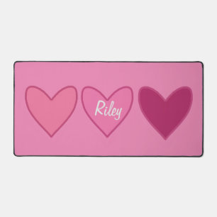 Schöne rosa Herzen Valentinstag Schreibtischunterlage
