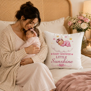 Schöne rosa kleine Sonnenschein-Baby-Party Kissen