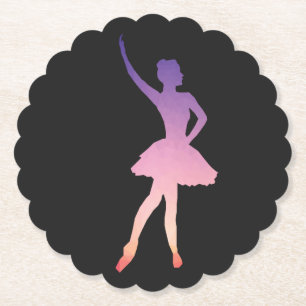 Schöne rosa lila Ballerina für Ballettmädchen Untersetzer