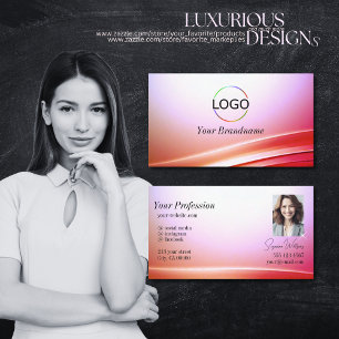 Schöne, rosa Lilac-geschwungene Dekoration mit Log Visitenkarte