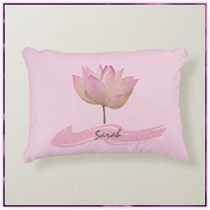 Schöne Rosa Lotus-Blume Dekokissen