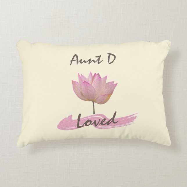 Schöne Rosa Lotus-Blume Dekokissen (Vorderseite)