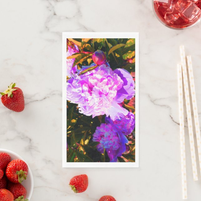 Schöne rosa Peonies Serviette (Beispiel)