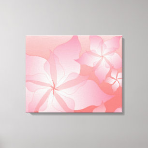 Schöne rosa/pfirsichblütengeputzte Canvas Leinwanddruck