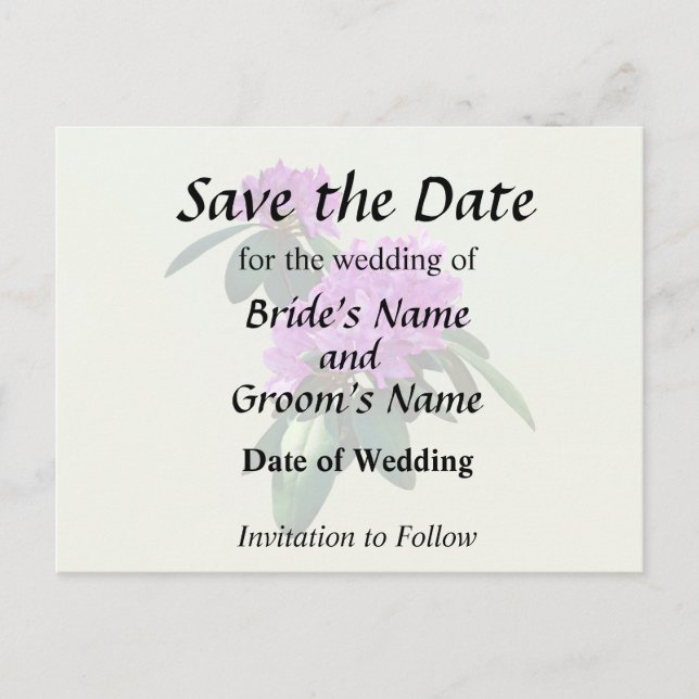 Schöne rosa Rhododendren Ankündigungspostkarte (Vorderseite)