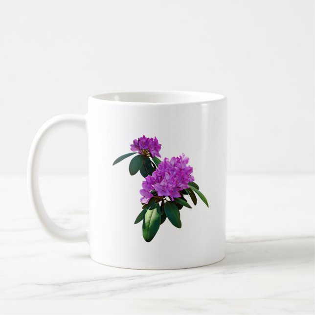 Schöne rosa Rhododendren Kaffeetasse (Links)