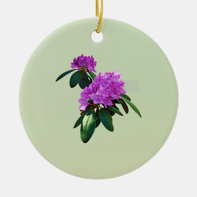 Schöne rosa Rhododendren Keramik Ornament (Vorne)