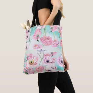 Schöne Rosa Rose Monogramm mit rosafarbenen Blumen