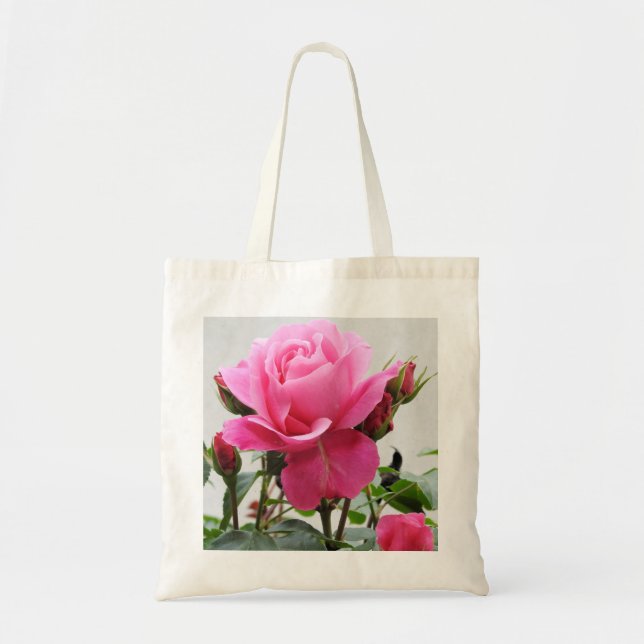Schöne Rosa Rose Tragetasche (Vorne)