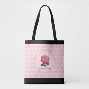 Schöne rosa Rose & Tupfen