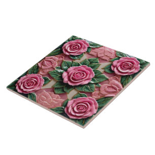 Schöne rosa Rosen Beliebte Kollektion Fliese