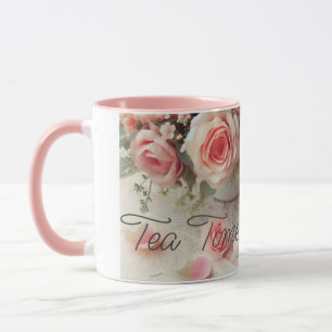 Schöne rosa Rosen-Kombination Tasse