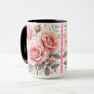 Schöne rosa Rosen Luxus-Popular-Kollektion Tasse