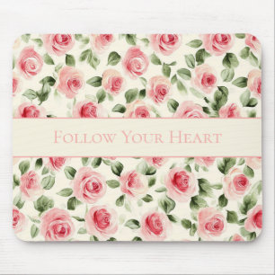 Schöne rosa Rosen  Mousepad