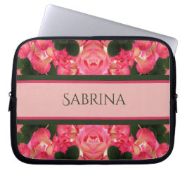 Schöne rosa Rosen Ölgemälde Elektronik Laptopschutzhülle
