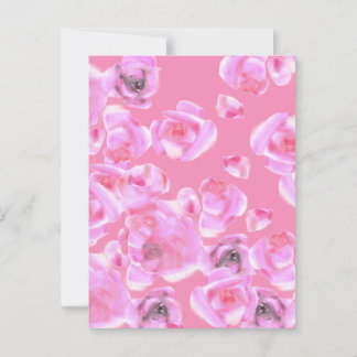 Schöne rosa Rosen Postkarte