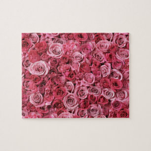Schöne rosa Rosen Puzzle