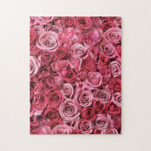 Schöne rosa Rosen Puzzle