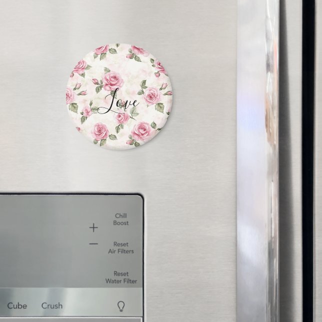 Schöne rosa Rosen romantische Liebe Magnet (In Situ (Kühlschrank))