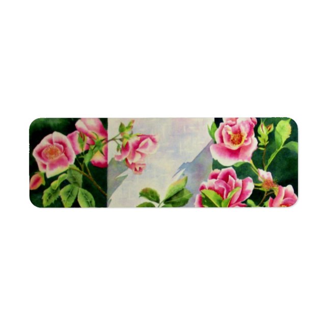 Schöne rosa Rosen, rote Rosen, Aquarellblumen (Vorne)