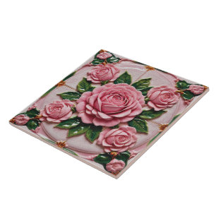 Schöne rosa Rosen Trendige Kollektion Fliese