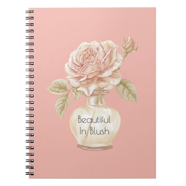 Schöne rosa Rosenblüte Notizblock (Vorderseite)