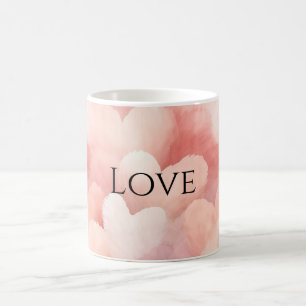 Schöne rosa Schamherzen Liebe Kaffeetasse