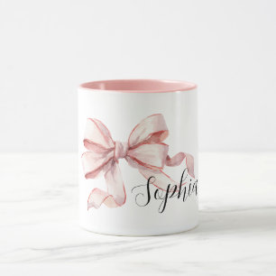Schöne rosa Schleife Tasse