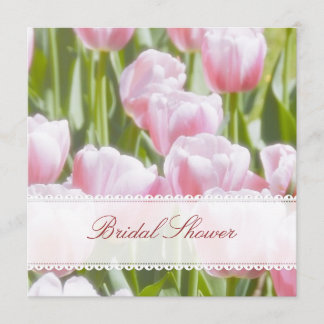 Schöne Rosa Tulips Bridal Dusche Einladung