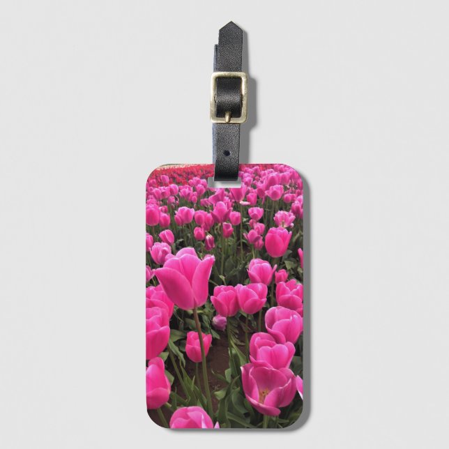Schöne rosa Tulips, Oregon Gepäckanhänger (Vorderseite Vertikal)
