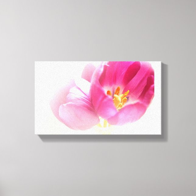 SCHÖNE ROSA TULPEN LEINWANDDRUCK (Vorderseite)