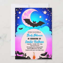 Schöne rosa und blaue Babydusche Einladung