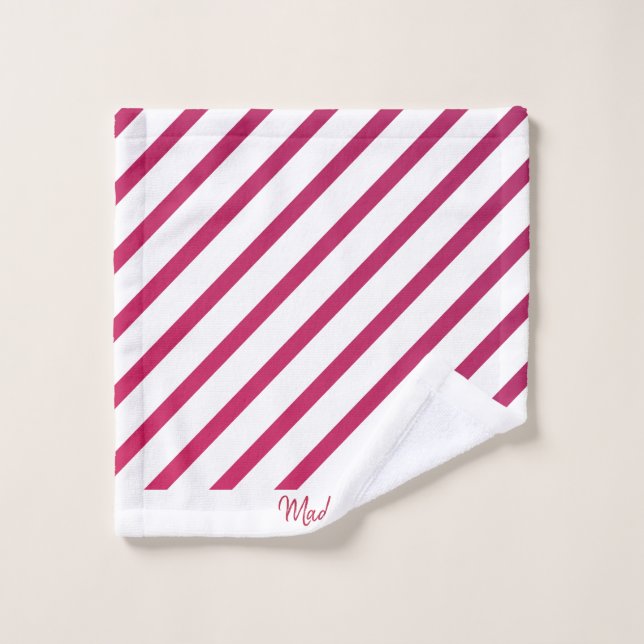 Schöne rosa und rote Streifen Waschlappen (Waschlappen)