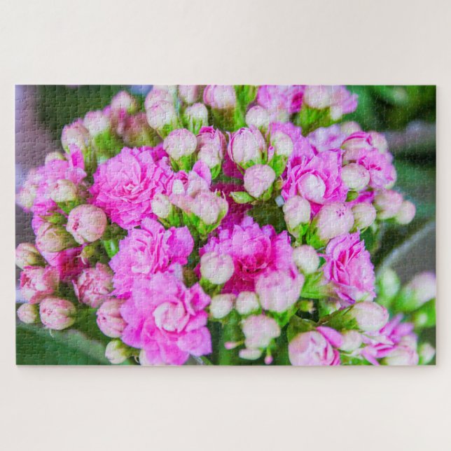Schöne rosa und weiße Blume Puzzle (Horizontal)